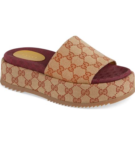 maroon gucci shoes|gucci slippers for women.